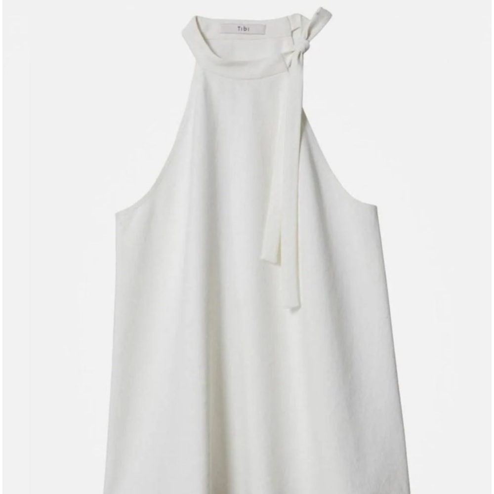 Tibi drapey tie shoulder top